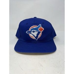 Vintage Toronto Blue Jays Hat Cap Snap Back Blue MLB Baseball Logo 7 Mens 90s